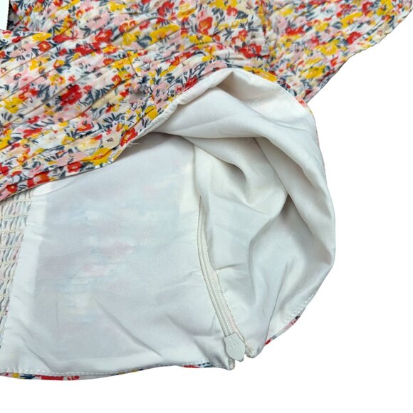 NWT Women's ASTR THE LABEL Floral Smocked Sweetheart Neckline Top | Size XL - Picture 9 of 14